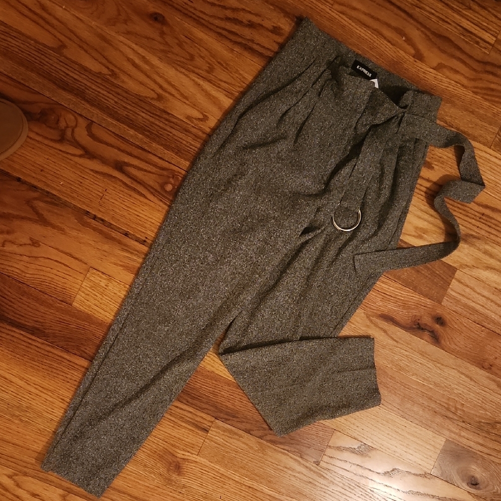 Express Charcoal Trousers with Belt Sz 4R
